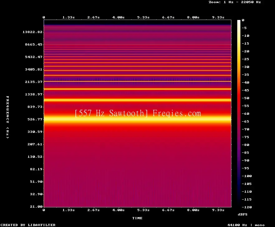 557 Hz Frequency Sound